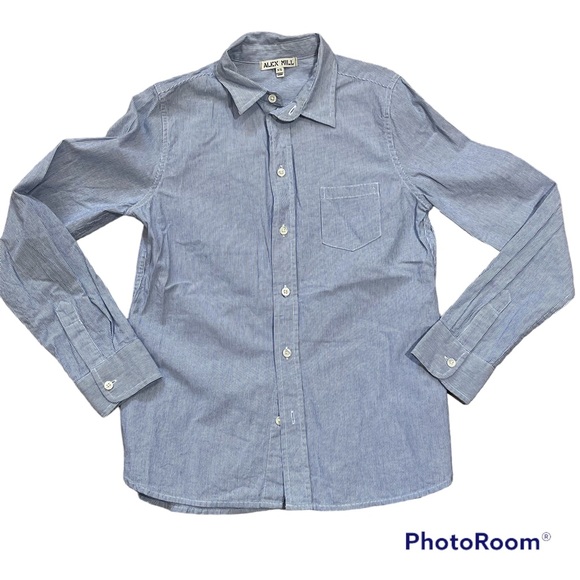Alex Mill Tops - Alex Mill Women Blue/White Stripe Long Sleeve Button-Down Shirt XS